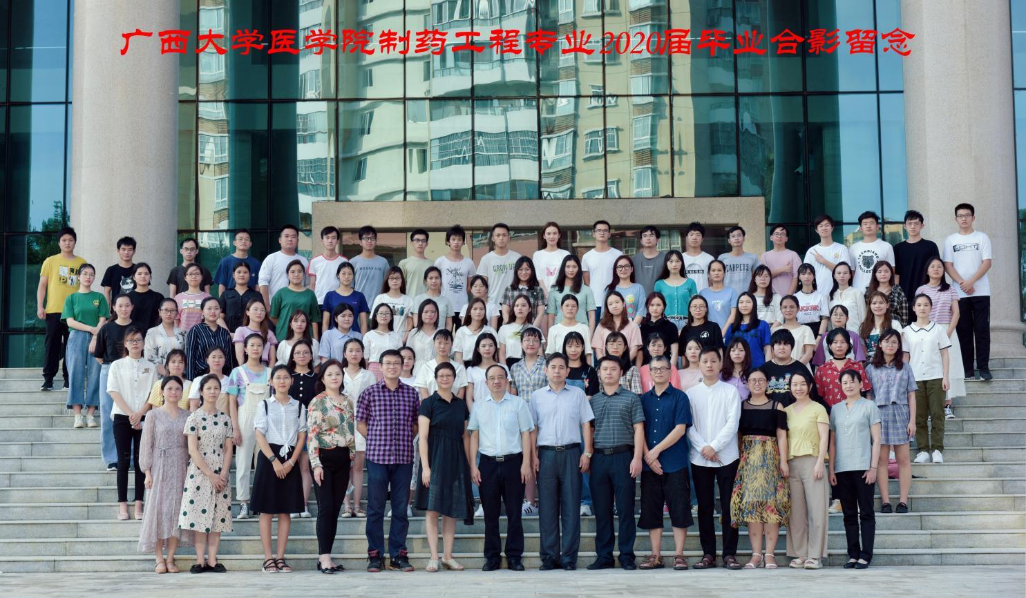 古天乐代言太阳集团网址制药工程专业2020届毕业合影留念